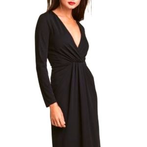 BLACK WRAP MAXI DRESS